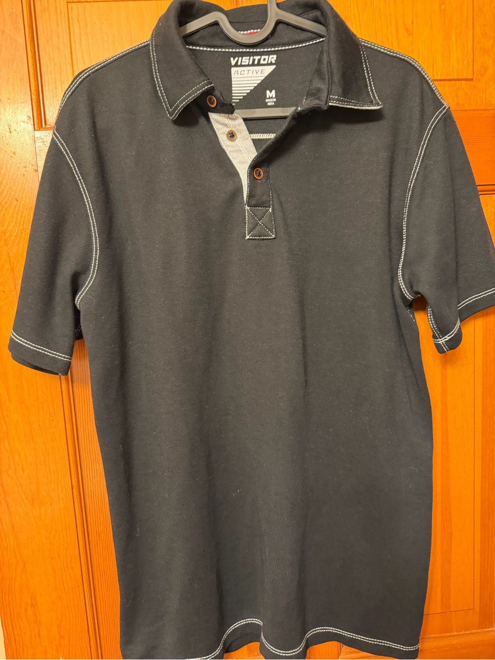 Men's Black Polo Shirt - M